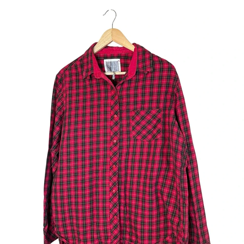 Victoria's Secret Red Plaid 2 Piece Pajama Set XL Holiday Christmas Heritage‎